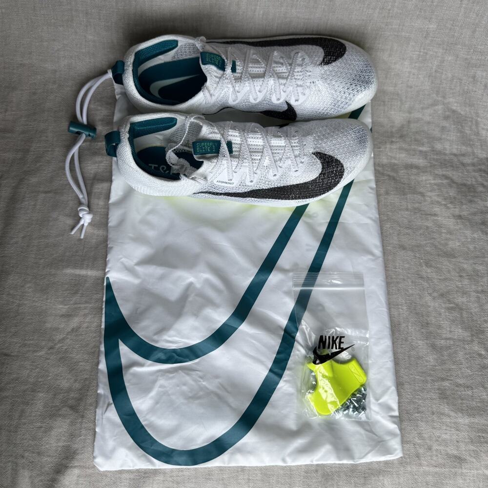 [MENS 11] Nike Zoom Superfly Elite 2 Track & Field Atomknit White FZ9662-100